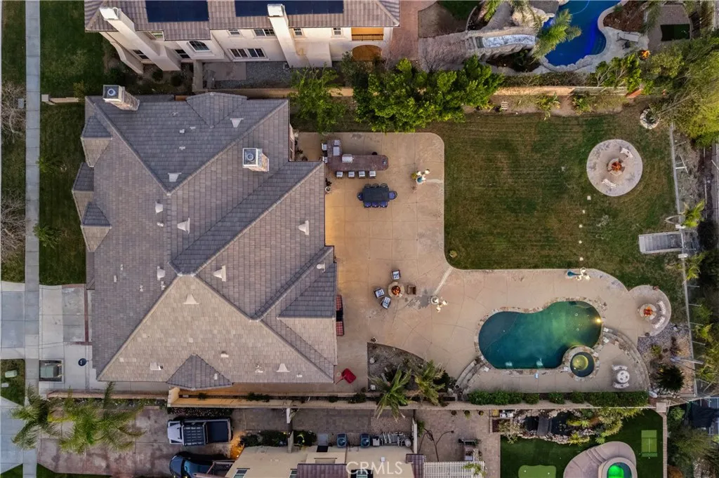 Aerial view of the lot