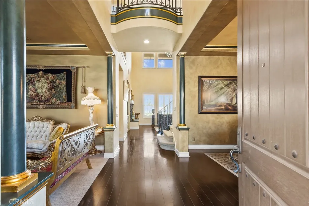 Entry with high ceilings