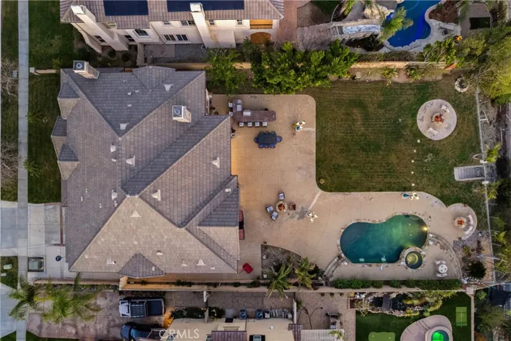 Aerial view of the lot