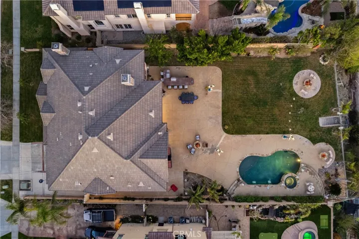 Aerial view of the lot