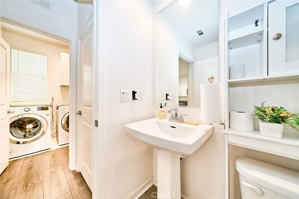 half bathroom next to the laundry room