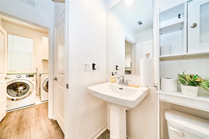 half bathroom next to the laundry room