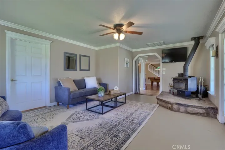 Living Room w/Freestanding Woodstove