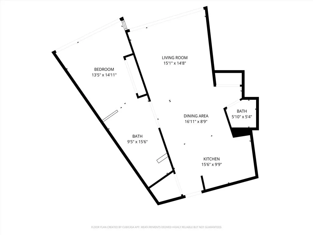 Unit floor plan with detailed measurements included.