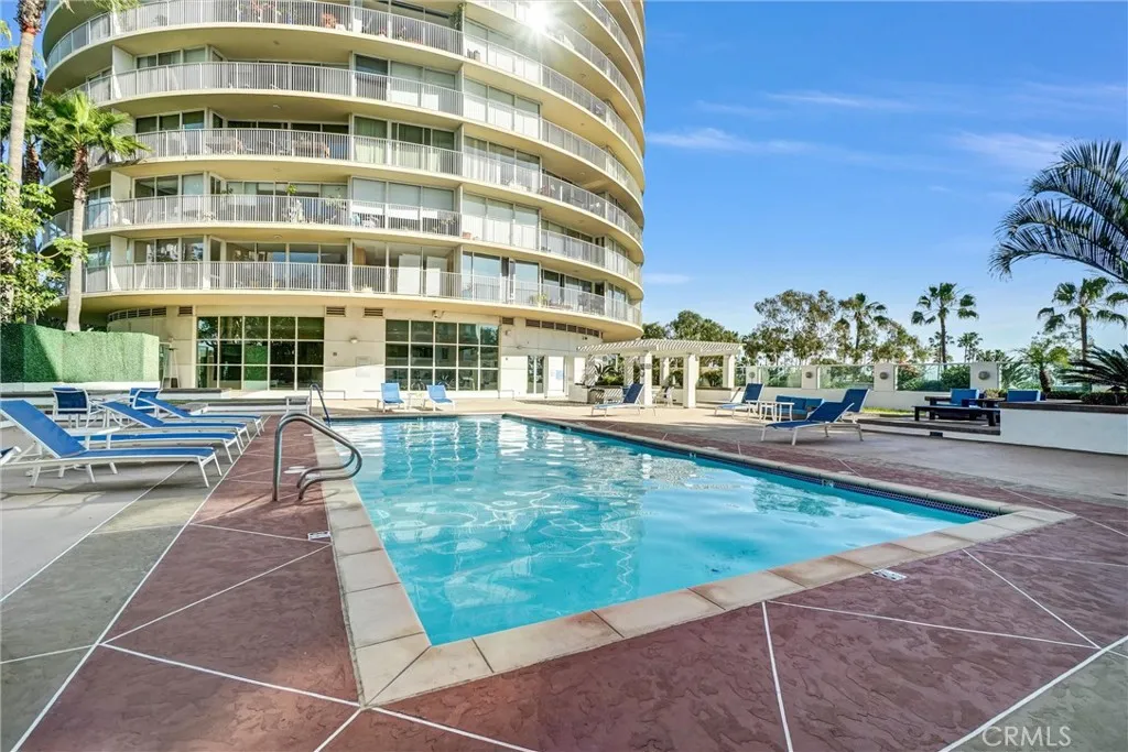 East-facing perspective overlooking the pool area, ideal for peaceful relaxation.