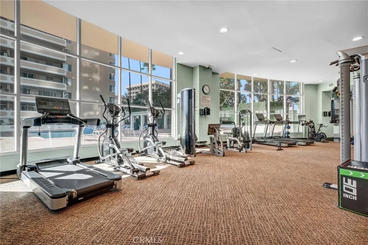 Fully equipped fitness center overlooking the pool, making an off-site gym membership unnecessary.