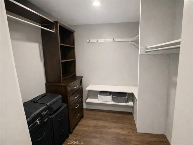 Spacious walk-in closet, off the bedroom.