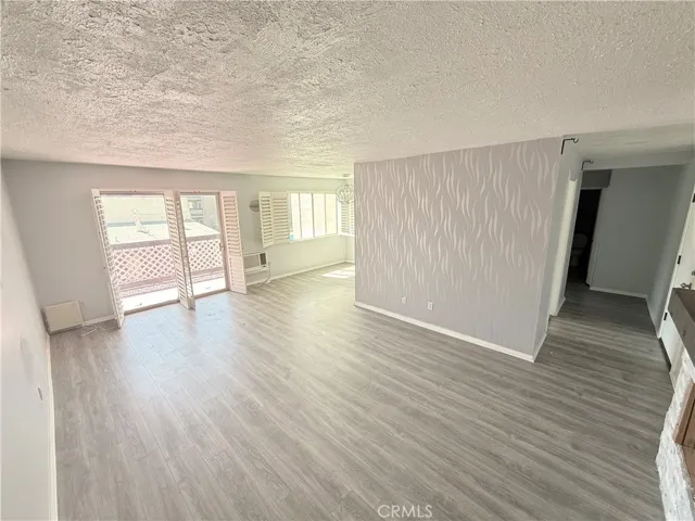 Living with slider leading to balcony