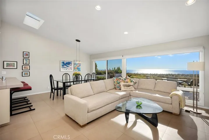 Great room with panoramic ocean views