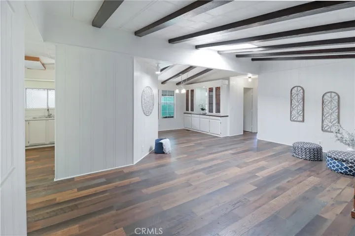 Living Room With Beams New & Paint and Flooring
