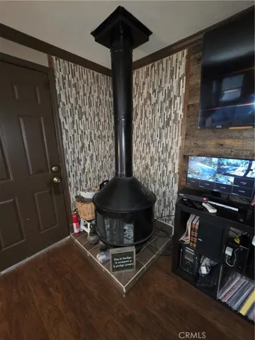 Wood burning chiminea.
