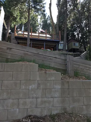 View from street to cabin.