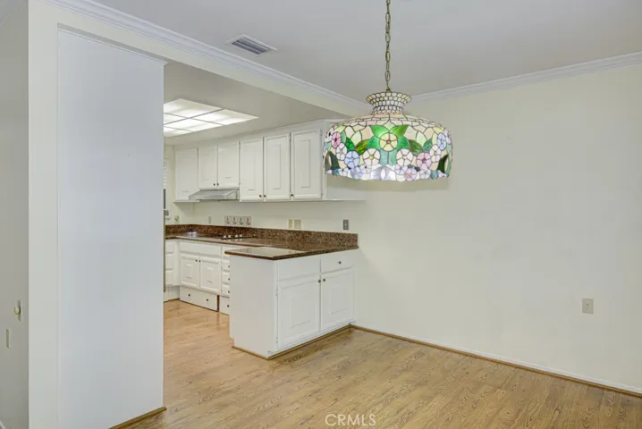 View of the dining area looking towards the kitchen.