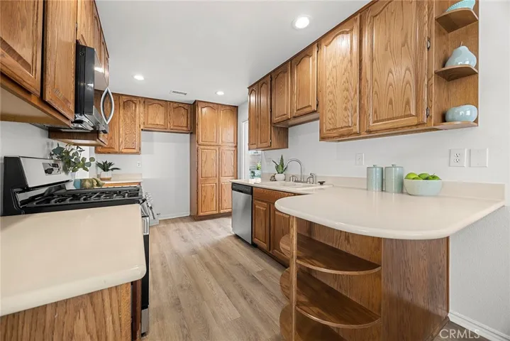 Kitchen view #1 without virtual staged refrigerator.