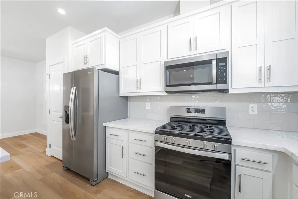Island kitchen with pantry