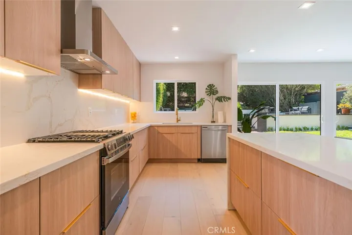 Turnkey modern kitchen with quartz countertops, custom cabinetry, and stainless appliances.
