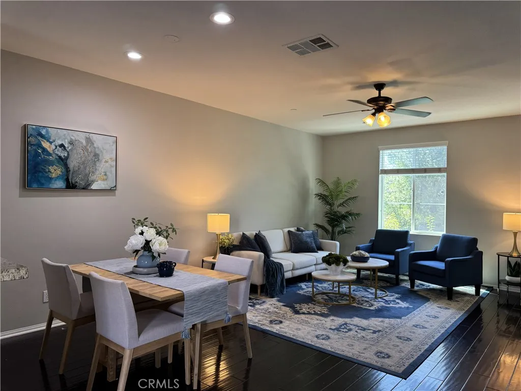 Dining and family room combined