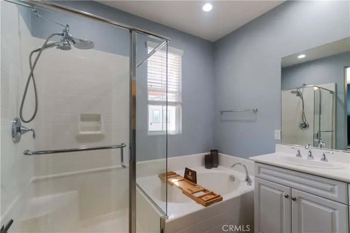 Master bathroom with tub