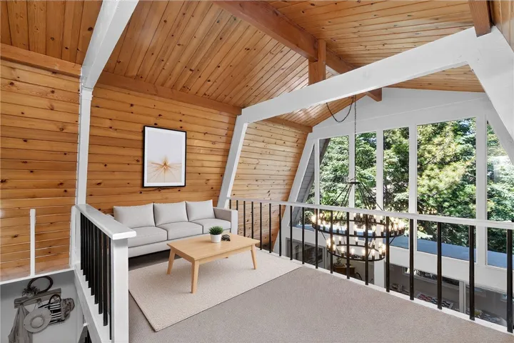 Loft virtually staged.