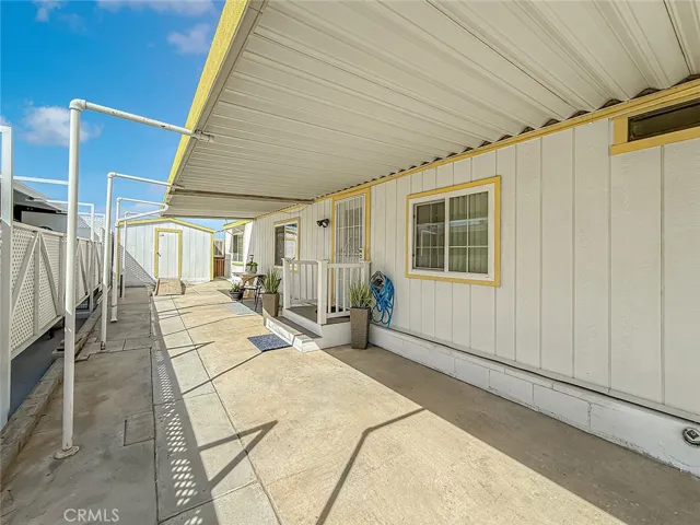 Front porch and shed