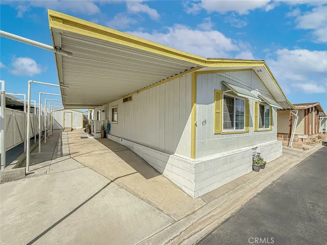 Front entrance and carport