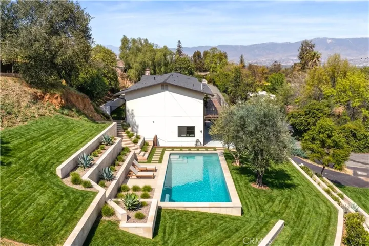 Digitally enhanced  to show potential for pool