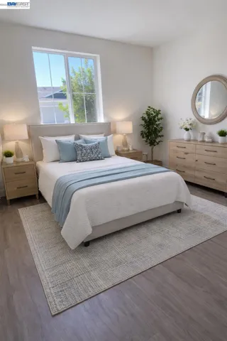 AI Virtually Staged Guest Bedroom
