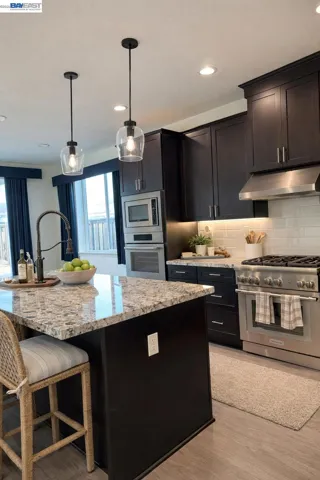 AI Virtually Staged Kitchen