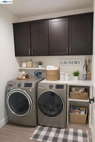AI Virtually Staged Laundry Room