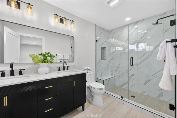 Master Bathroom with double sinks and large shower all brand new