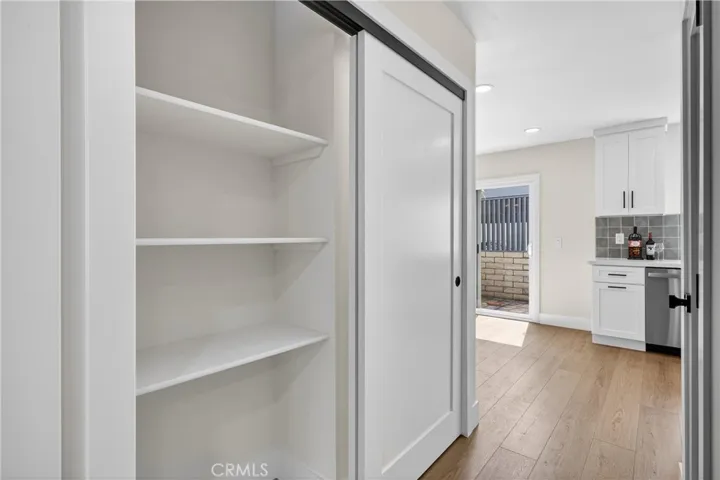 Extra shelving next to Laundry