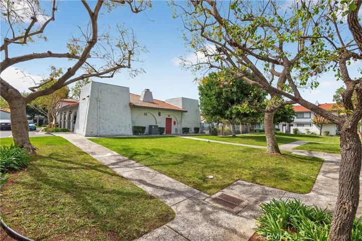 Lots of grassy areas through out the complex