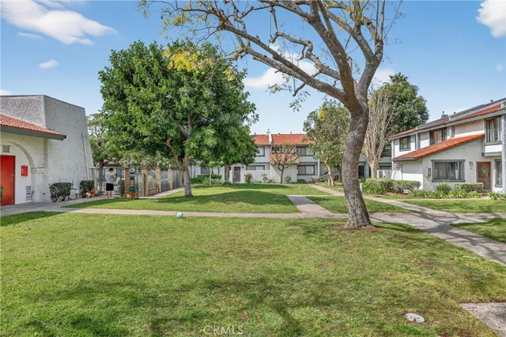 Lots of grassy areas through out the complex