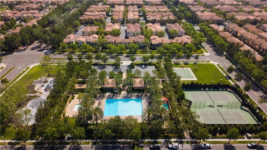 Community tennis courts and swimming pool