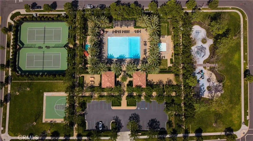 Community tennis courts and swimming pool