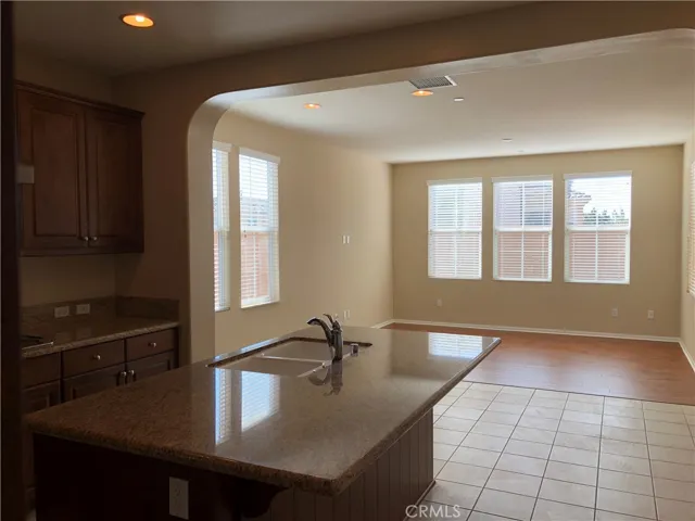Living room connected to kitchen