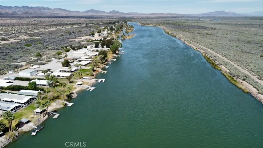 Aerial view up river