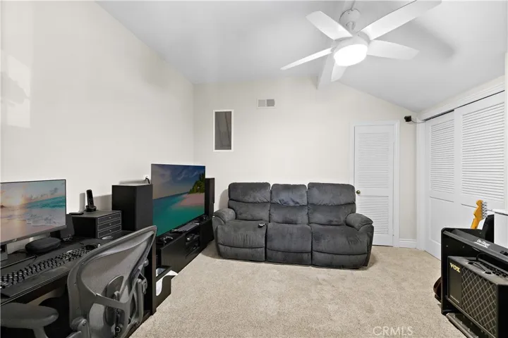 Upstairs enclosed loft with enlarged closet