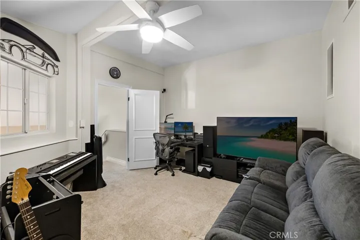 Upstairs enclosed loft with enlarged closet