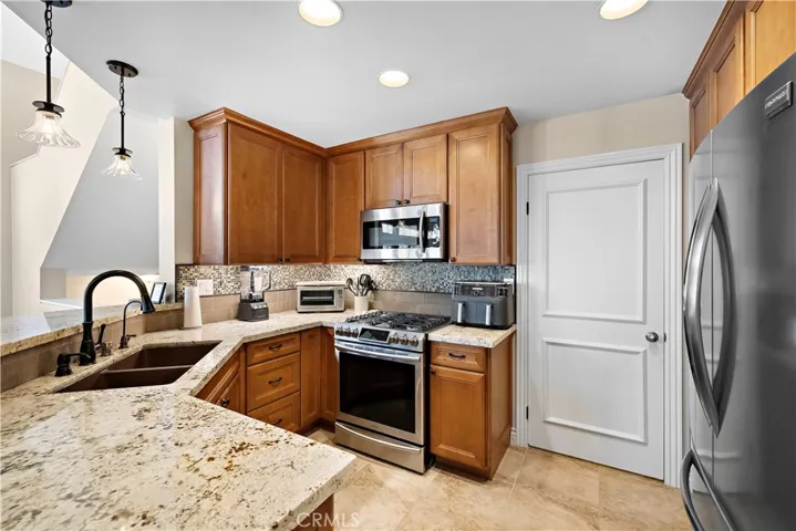Kitchen with door to laundry room