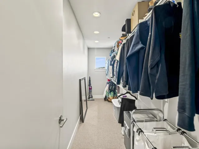 Closet in the primary bedroom.