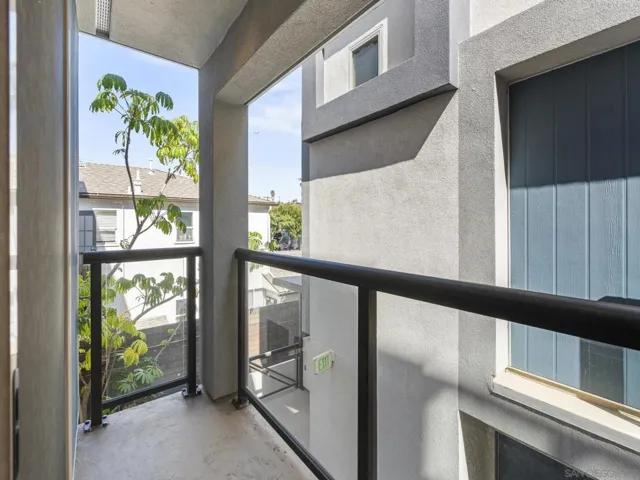 Balcony off the primary bedroom.