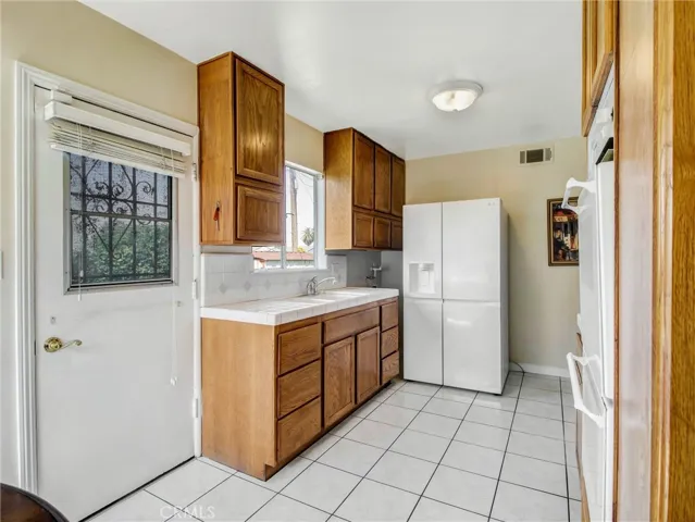 Kitchen from dining room view