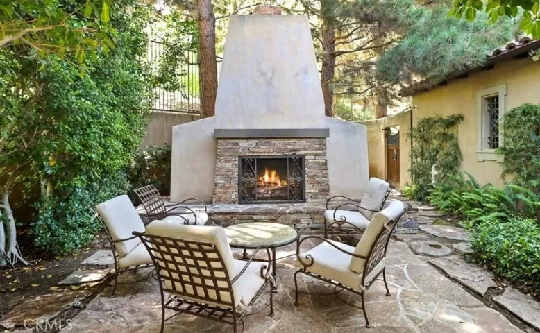 Clubhouse outdoor fireplace
