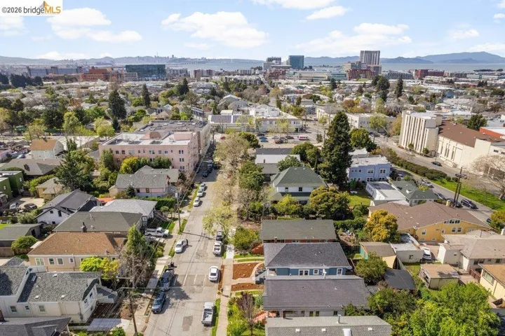 View of urban area featuring a mountain backdrop
