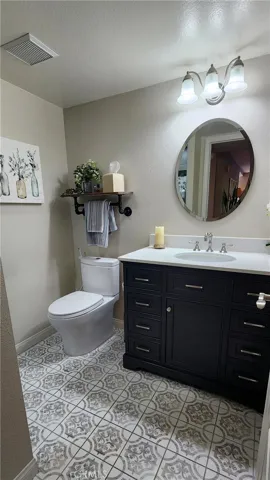 Beautiful downstairs bathroom with shower