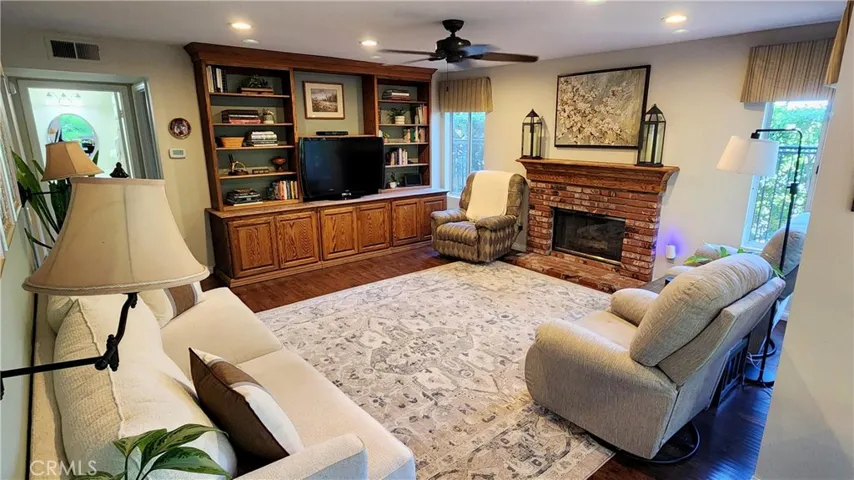 Family Room with Built in Entertainment Center