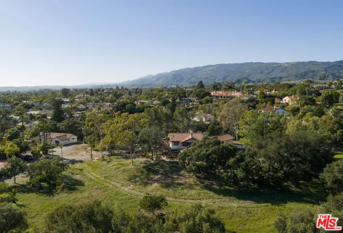 Aerial View Toward Mountains
