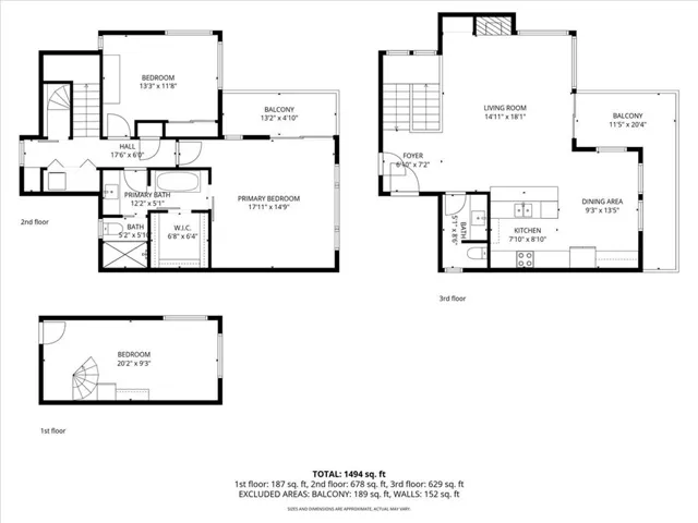 Floorplan showing all floors.