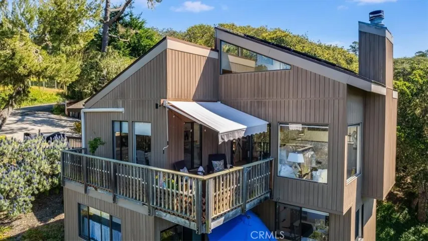 Drone shot of top floor of house.